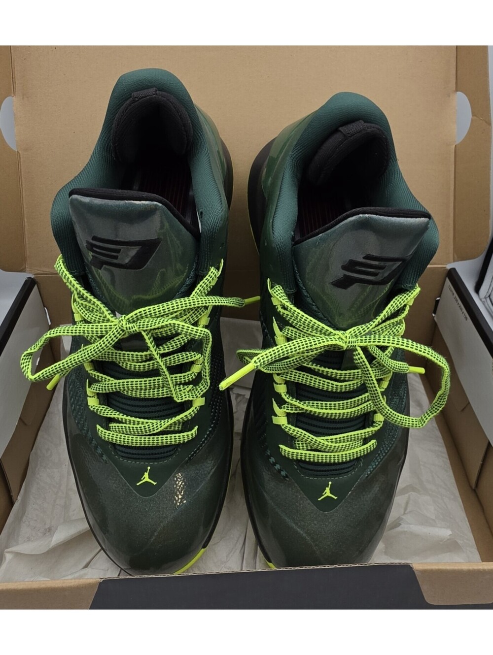 Nike Air Jordan CP3.VIII Gorge Green Volt Black Men's Size 10.5 684855-350 W/Box